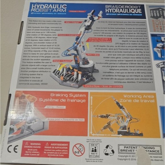 Science Discovery Hydraulic Robot Arm Kit, New In Open Box - Picture 4 of 7